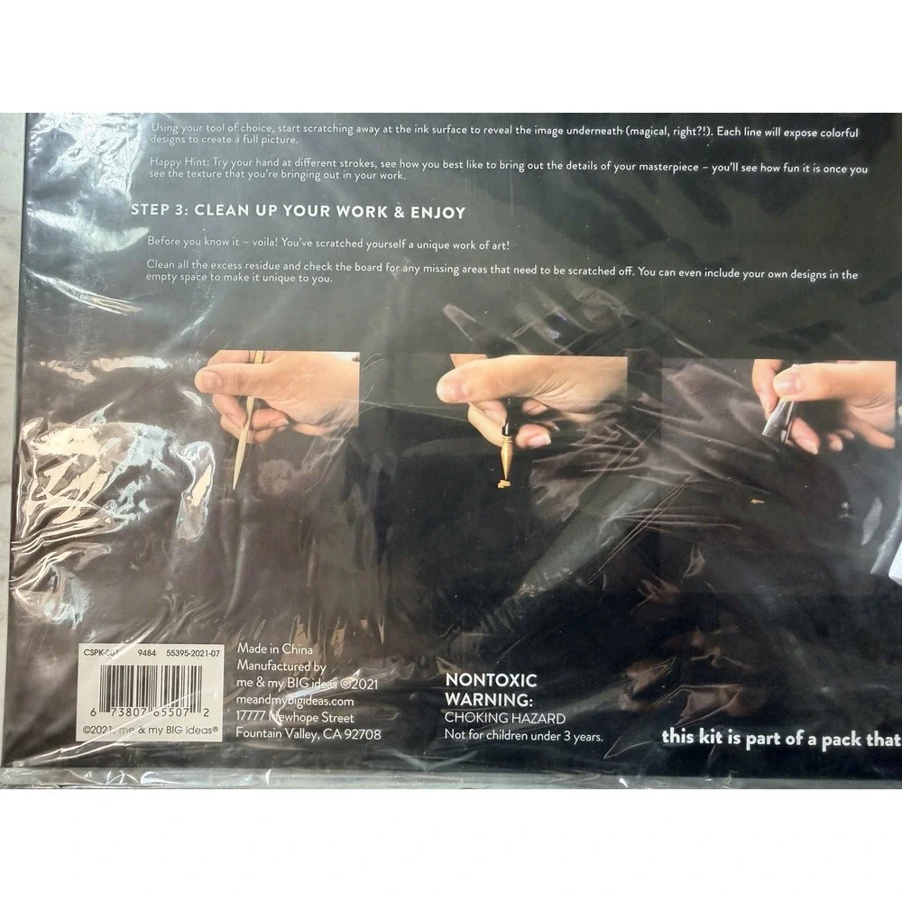 NIP RELAX‎ YOUR MIND W/ HAPPY CRAFTS SCRATCH KIT INCLUDES BOARDS, TOOLS (2887)
